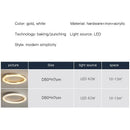 Axyaa Luxury Gold White Ceiling Lamp - Modern LED Circular Ring Rectangle Light