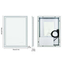 Axyaa Backlit LED Bathroom Mirror | Dimmable | Demist | Wall Mounted | Rectangle