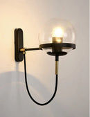 Axyaa Glass Shade Wall Sconce Lamps for Hotel Staircase and Bedroom, LED Wall Lights