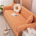 Axyaa Jacquard Fleece Sofa Cover - Universal Stretch, Anti-Scratch, All Seasons