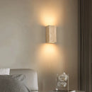 Axyaa Nordic LED Wall Light Square Yellow Travertine Bedside Lamp