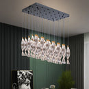 Axyaa Luxury Acrylic LED Chandelier Staircase Villa Pendant Light Fixtures