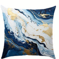Blue Marble Texture Pillowcase: Axyaa Nordic Style Sofa Cushion Cover