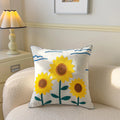 Axyaa Pastoral Flower Embroidery Pillowcase - Canvas Towel Sofa Cushion Cover