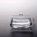 Axyaa Creative Hammer Glass Dinner Plate Irregular Sushi Dessert Snack Specialty Tableware