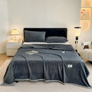 Axyaa Cozy Flannel Blanket: Soft, Warm, and Stylish Solid Color Milk Blanket