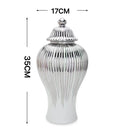 Axyaa Ceramic General's Vase in Electroplated Gold Finish