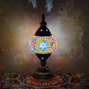 Axyaa Vintage Turkish Mosaic Table Lamp Handcrafted Art Deco Bedside Night Light