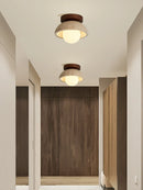 Axyaa Stone Wall Lamp for Bedroom Headboard Retro Living Room Hallway Lighting