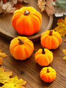 Axyaa Velvet Pumpkin Decoration Set for Fall Halloween Thanksgiving Harvest Décor