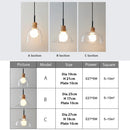 Nordic Art Wooden Pendant Lamp E27 Vintage Lighting by Axyaa