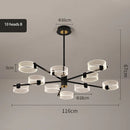 Axyaa Nordic Black Acrylic Chandelier Modern Minimalist Luxury Bedroom Living Room Creative Circle