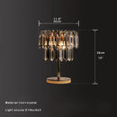 Axyaa Crystal Table Lamp 3000K E14 Bulb for Bedside Office Decoration