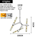 Axyaa Rotating LED Ceiling Chandelier Modern Living Room Pendant Lights