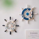 Axyaa Nautical Ship Wheel Wall Decor, Marine Themed Hangings for Coastal Style Home