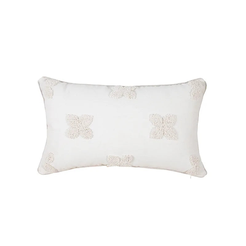 Nordic Style Beige Loop Cushion Covers for Home Decor by Axyaa