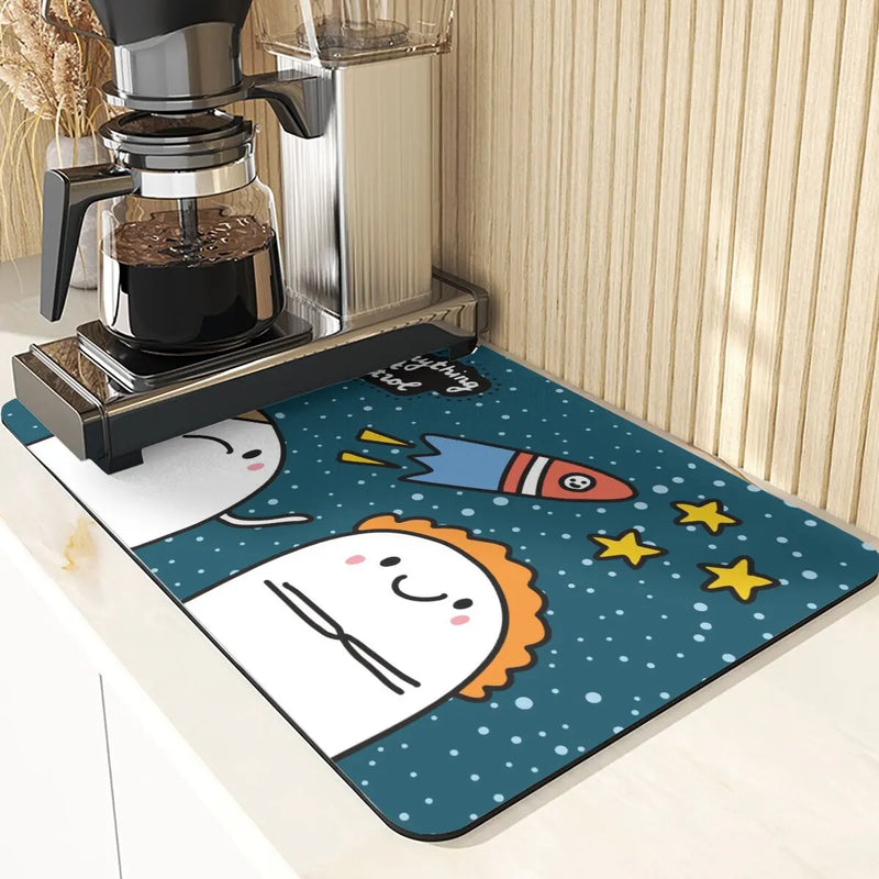 Starry Sky Absorbent Drying Mat - Axyaa Kitchen & Dining Table Mats
