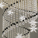 Axyaa Crystal Star LED Chandelier for Staircase and Wall Decoration