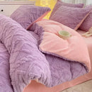 Axyaa Thickened Milk Fleece Duvet Cover - Warm Solid Color Bedding