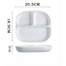 Axyaa Ceramic Grid Plate: Special Breakfast Plate for Fat Reduction and Weight Loss