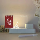 Axyaa Luminous Led Night Lights Acrylic Message Board Calendar Desktop Memo Prompt