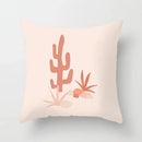 Axyaa Geometric Flower Leaves Cushion Cover - Desert Sunrise Cactus Pillowcase