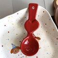 Axyaa Kawaii Hearts Soup Spoon: Cute Hand-Painted Ceramic Tableware