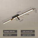 Axyaa Modern Black LED Chandeliers with Acrylic Strip for Indoor Living Dining Room Lighting