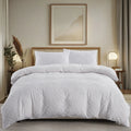 Axyaa Tufted Geometric Duvet Cover Set with Pillowcases - Lightweight Boho Bedding