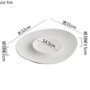 Axyaa Ceramic Serving Plate Set for Molecular Cuisine Kitchen Tableware