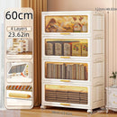 Axyaa Foldable Flip-Top Storage Cabinet: 3-6 Tier Kitchen/Bathroom/Living Room Organizer