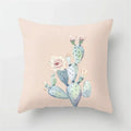 Axyaa Cactus Flower Succulent Plant Pillow Cover - Home Decorative Cushion Cover