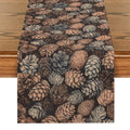 Axyaa Pine Cones Table Runner for Kitchen & Holiday Dining