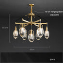 Axyaa Crystal Chandelier Pendant Lamp for Living Room Dining