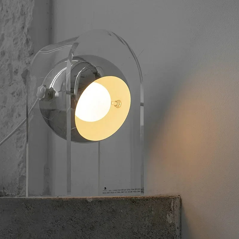 Axyaa Acrylic Bedside Table Lamp for Modern Living Rooms
