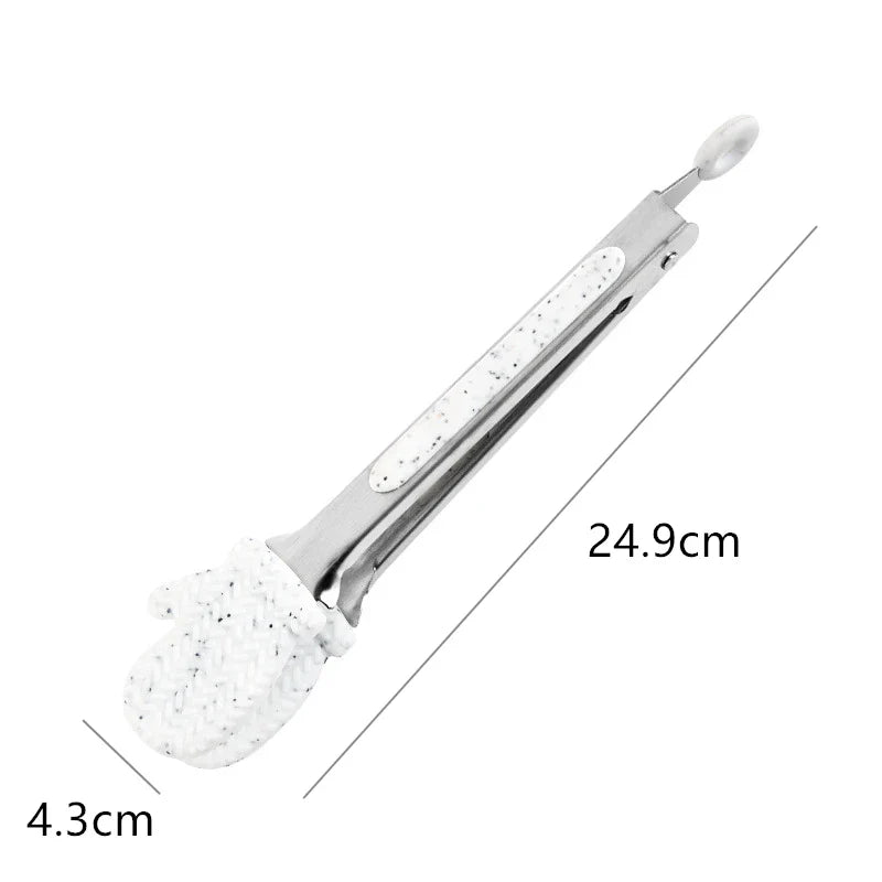Axyaa Christmas Style Silicone BBQ Tongs - Kitchen Cooking Essential