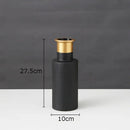 Axyaa Black Gold Ceramic Vase Desk Decoration Flowers Pots Modern Home Decor