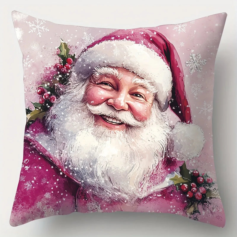 Cute Snowman Santa Claus Pillowcase by Axyaa - Home Decoration