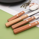 Axyaa Wooden Handle Stainless Steel Cutlery Set