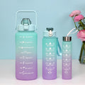 Axyaa Gradient Color Three-Piece Set Straw Sports Water Cup