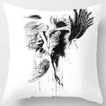 Axyaa Boho Style Ink Painting Pillow Sleeve for Home Decoration