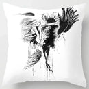 Axyaa Boho Style Ink Painting Pillow Sleeve for Home Decoration