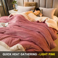 Axyaa Wool Throw Blanket Double Sided Queen Duvet Cover Bedspread, Keep Warm Winter Bed Blankets