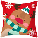 Axyaa Christmas Cushion Cover 45x45cm Snowman Santa Noel Navidad Happy New Year