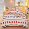 Axyaa Rainbow Dual-color Flannel Duvet Cover - Soft & Cozy Winter Bedding