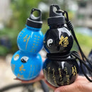 Axyaa Retro Water Gourd Plastic Bottle - Large Capacity, Portable for Sports, Outdoor, Travel