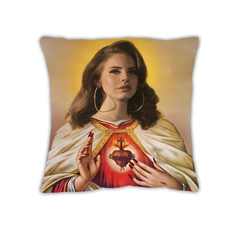 Axyaa Jesus Hip Hop Cushion Cover - Rapper Pillow Case for Home Decor