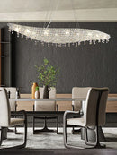 Axyaa Luxe Crystal Chandelier: Modern Italian Design for Living Room Villa Hall