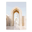 Sunrise Mosque Canvas Print by Axyaa - Islamic Wall Art Poster for Home Decor