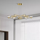 Axyaa Glass Ball Chandelier: Modern Luxury Living Room Light